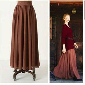 Anthropologie Edme & Esyllte "Lengthening Rays" Maxi Skirt